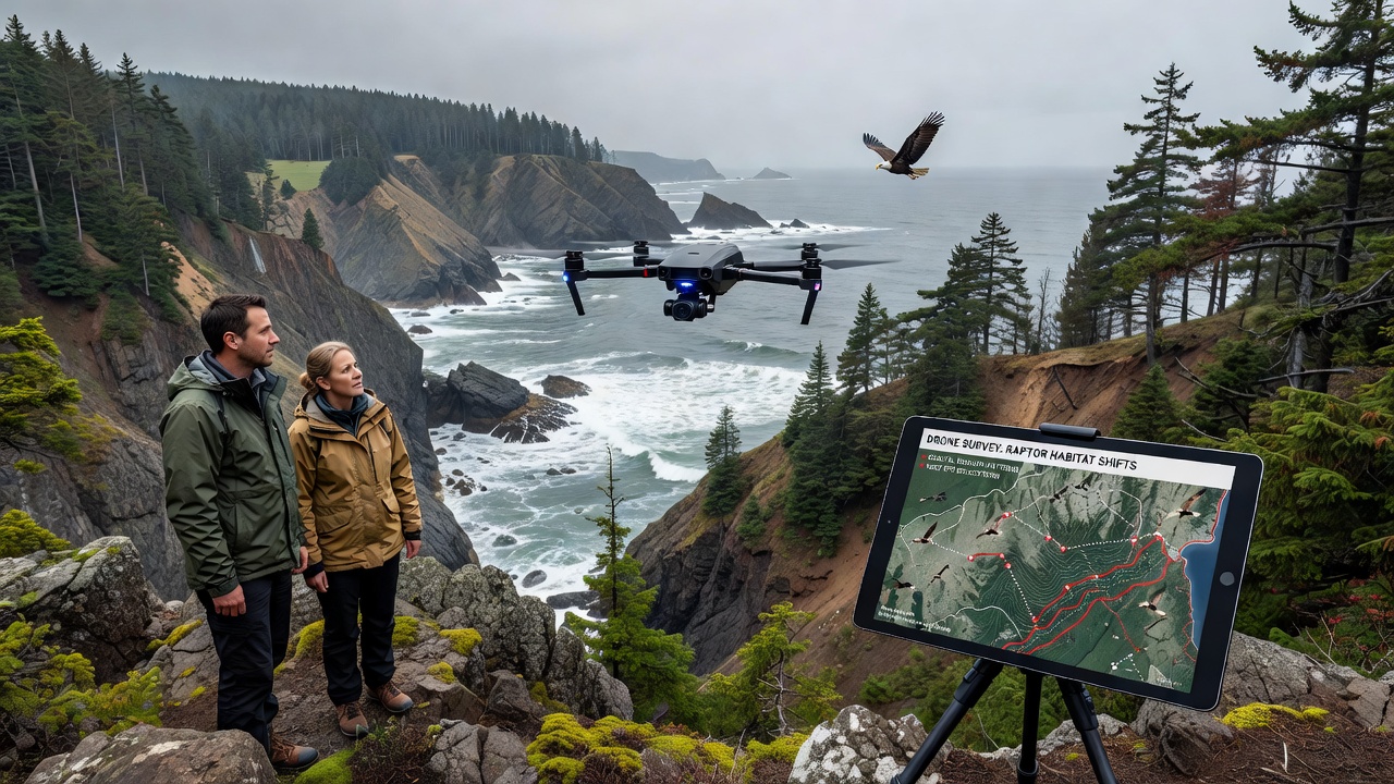 Drone Surveys Map Changing Nesting Sites for Raptors in Pacific Northwest Bluffs